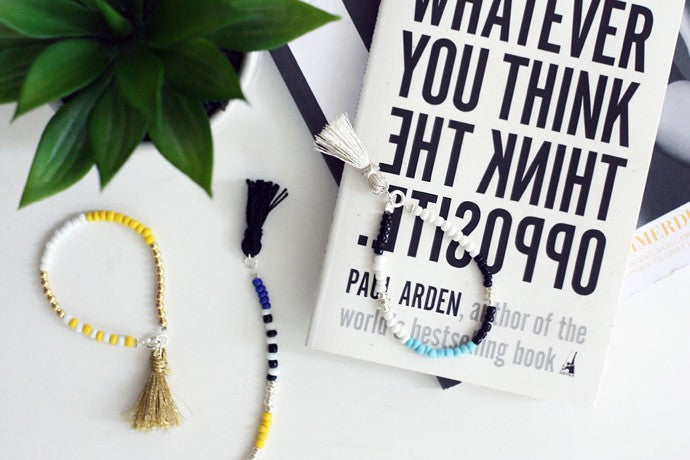 Teeny Tiny DIY Tassel Bracelets