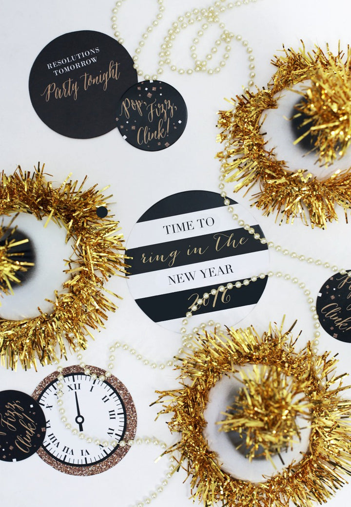 DIY Glam NYE Party Hats