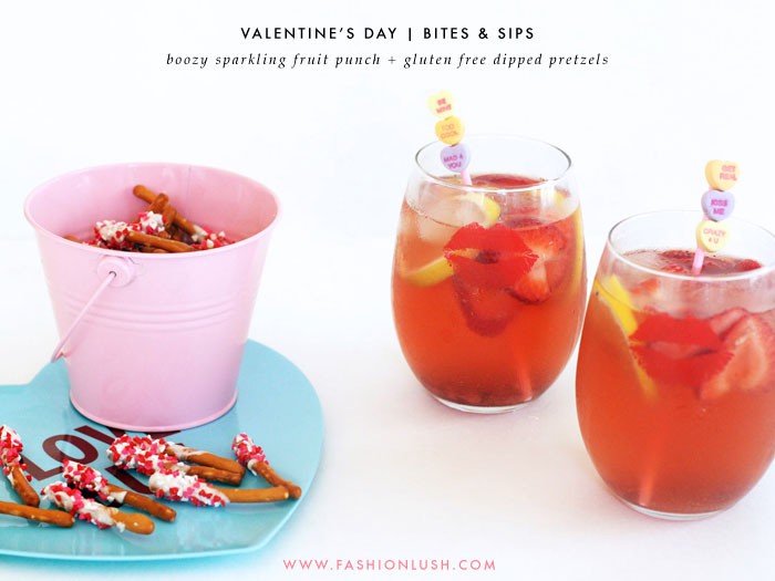 Gluten Free Valentine’s Day: Spiked Punch + Pretty Pretzels