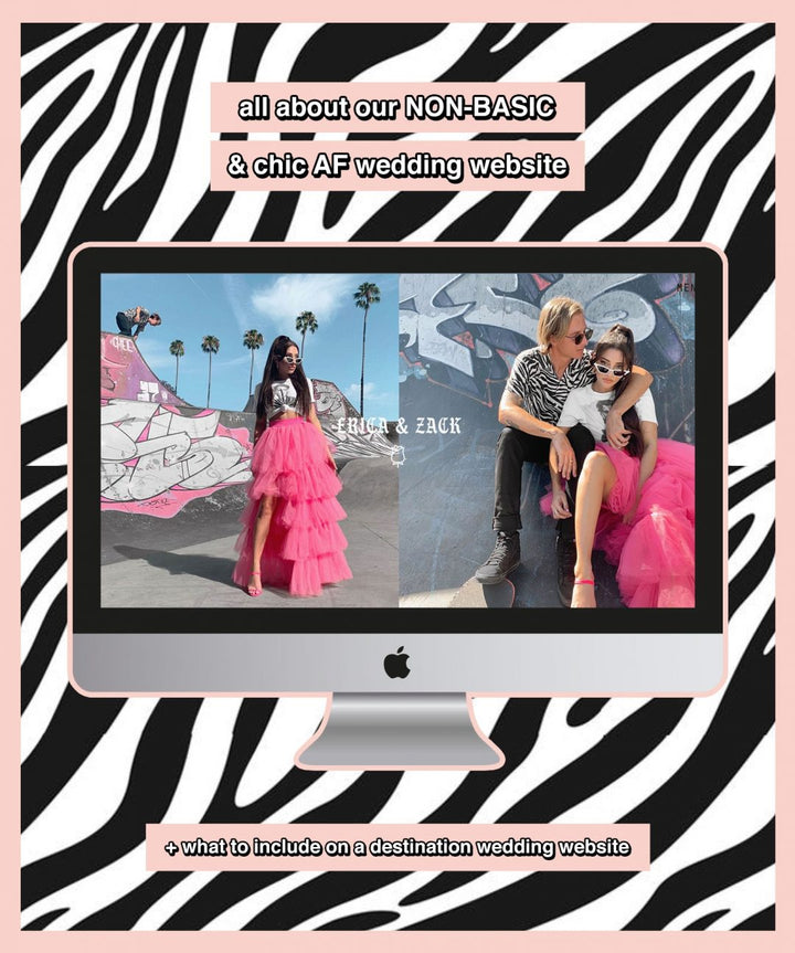 All the Deets on our CHIC Wedding Website + What to Include for a Destination Wedding