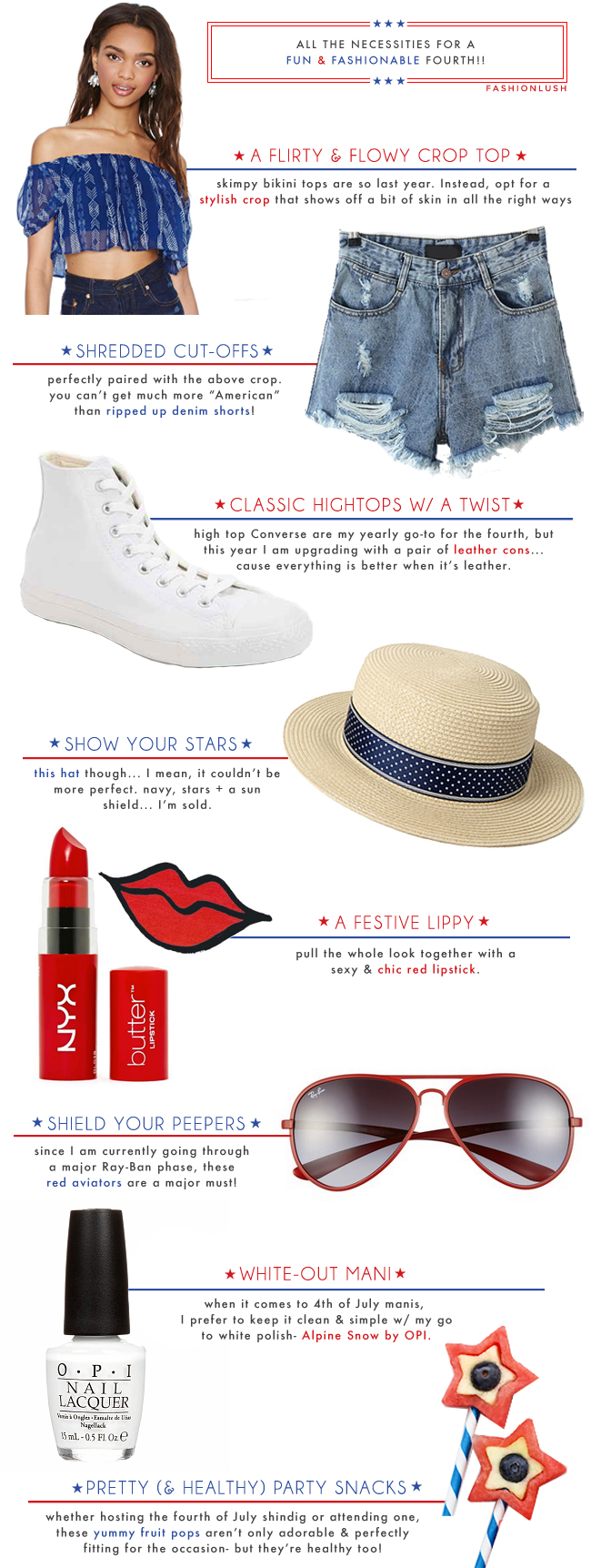 fashionlush, fourth of july 2014, fashion, essentials