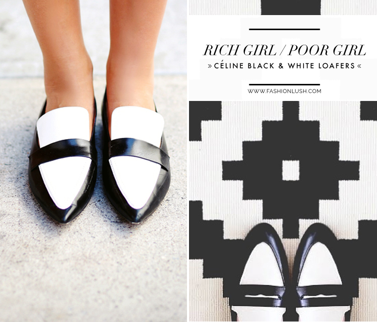 fashionlush, black and white celine loafers, weworewhat celine
