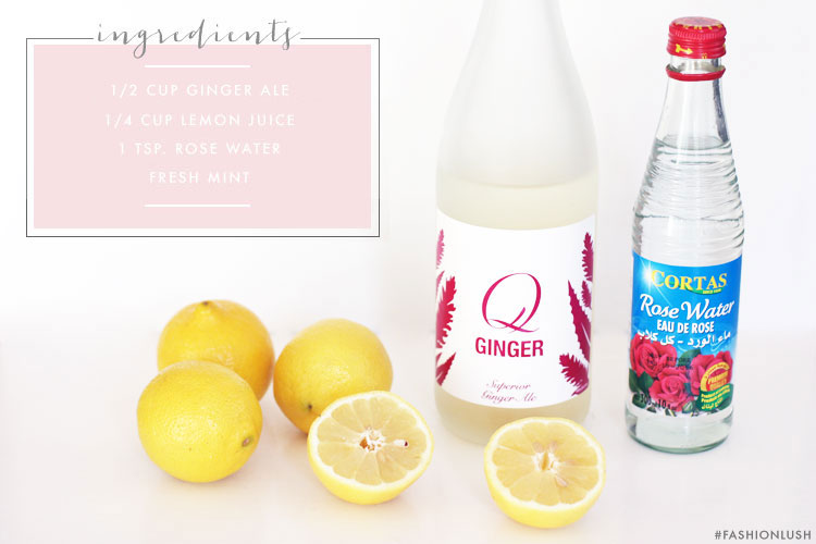ginger ale recipe, rose lemonade, fashionlush, drink recipe