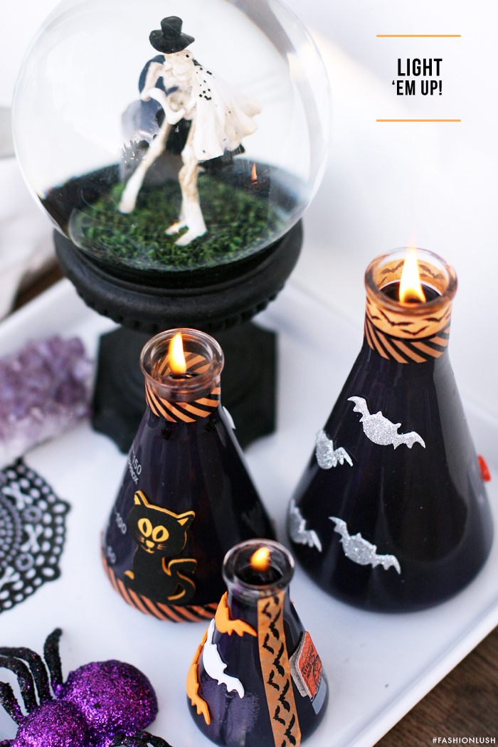 fashionlush, halloween decor, do it yourself, candle making