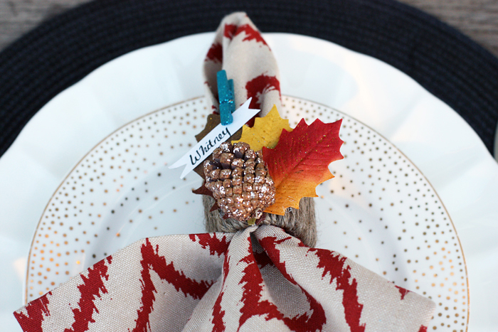 fashionlush, thanksgiving tablescape, diy napkin rings