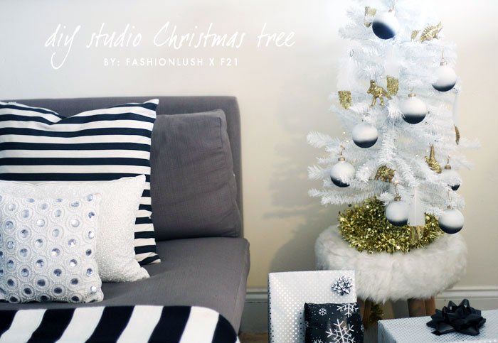 fashionlush, minimalist christmas tree, holiday diy