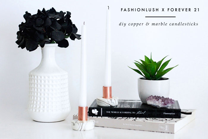 diy marble candlesticks, fashionlush, home decor diy