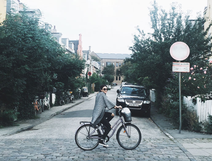 fashionlush, copenhagen, bike riding