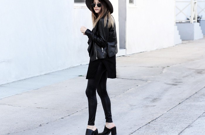 fashionlush, Head to Toe Leather, all black outfits