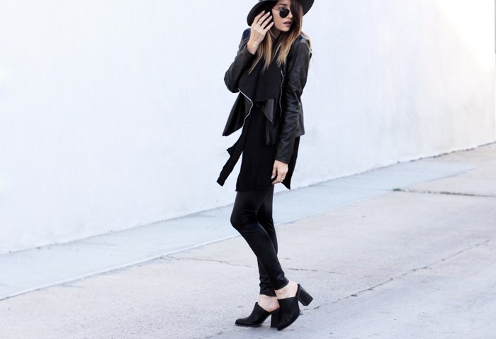 fashionlush, Head to Toe Leather, all black outfits