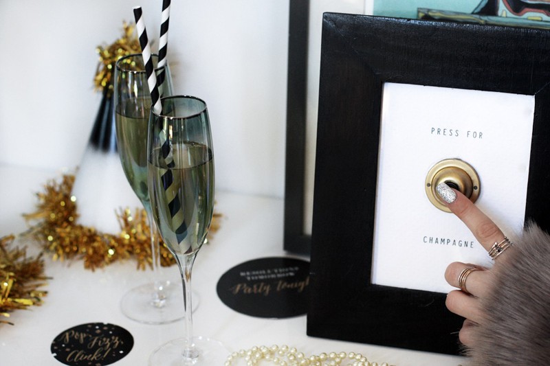 fashionlush, new years eve, diy press for champagne