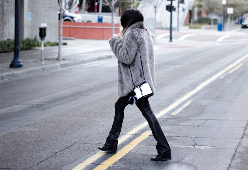 fashionlush, faux fur, edgy street style