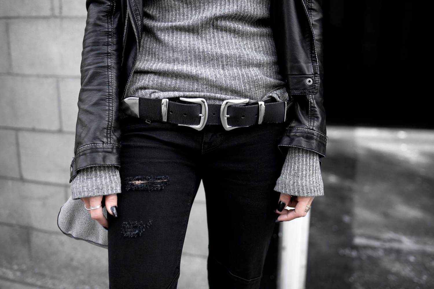 fashionlush, black and grey, street style
