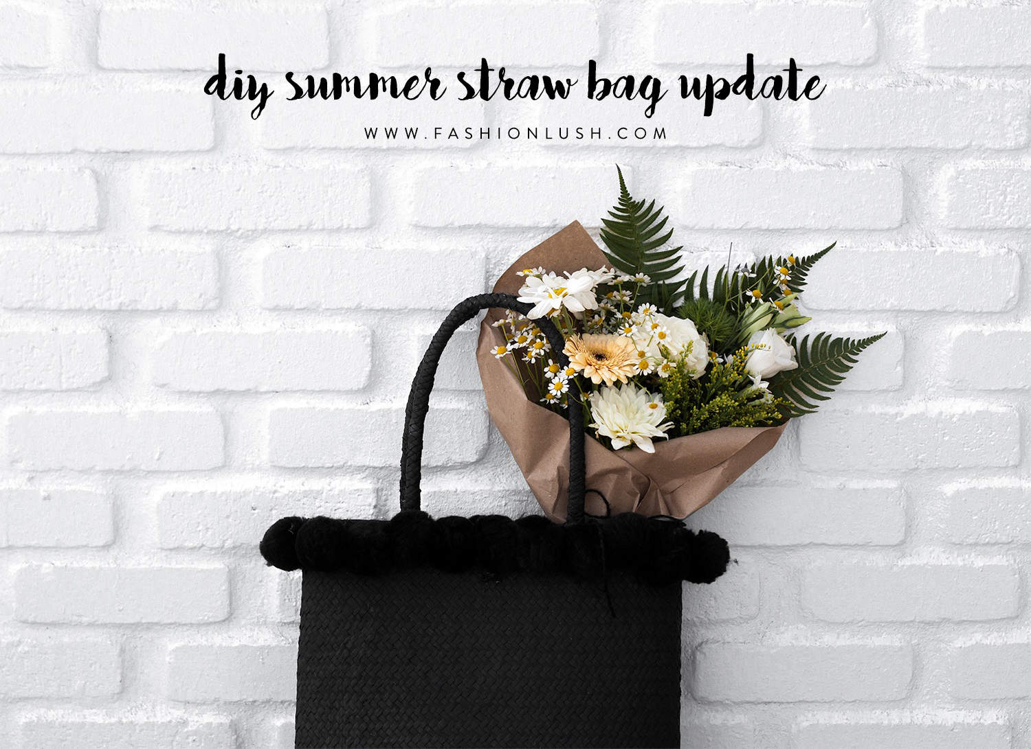 fashionlush, update your summer straw bag, do it yourself
