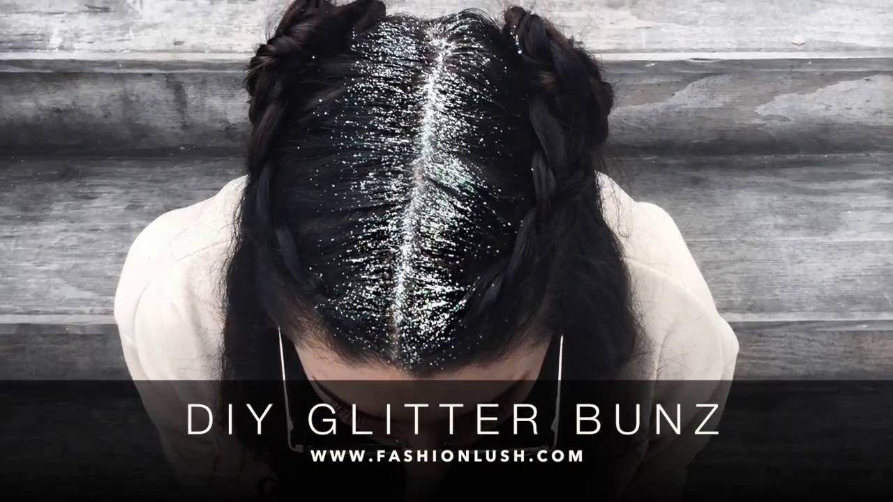 Hair DIY | Glitter Roots & Braided Buns