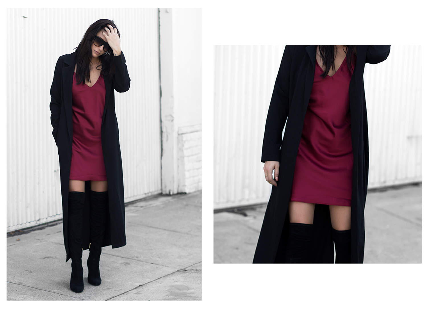 short skirt, long jacket, fashionlush