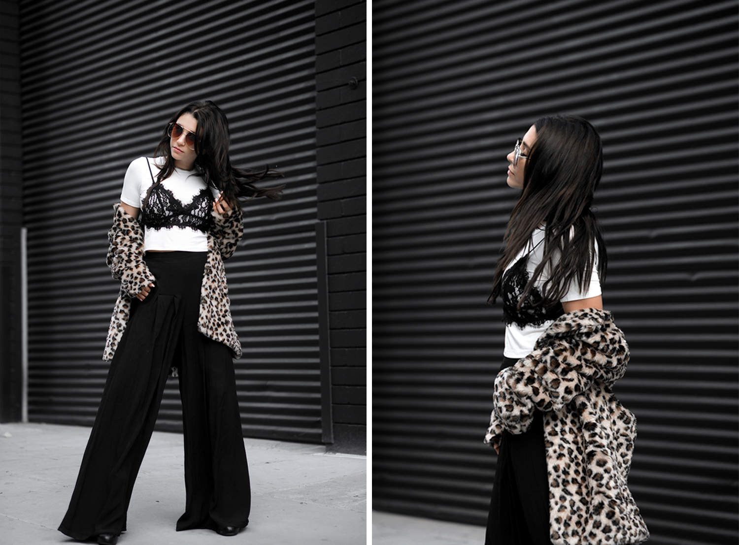 fashionlush, leopard and lace, winter street style