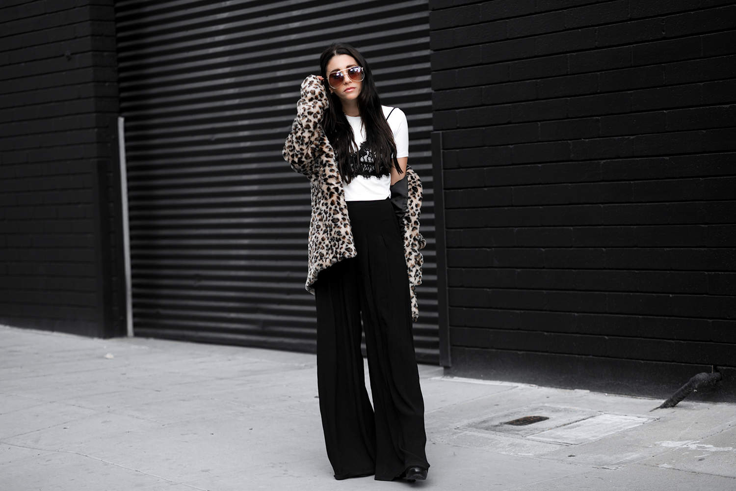 fashionlush, leopard and lace, winter street style