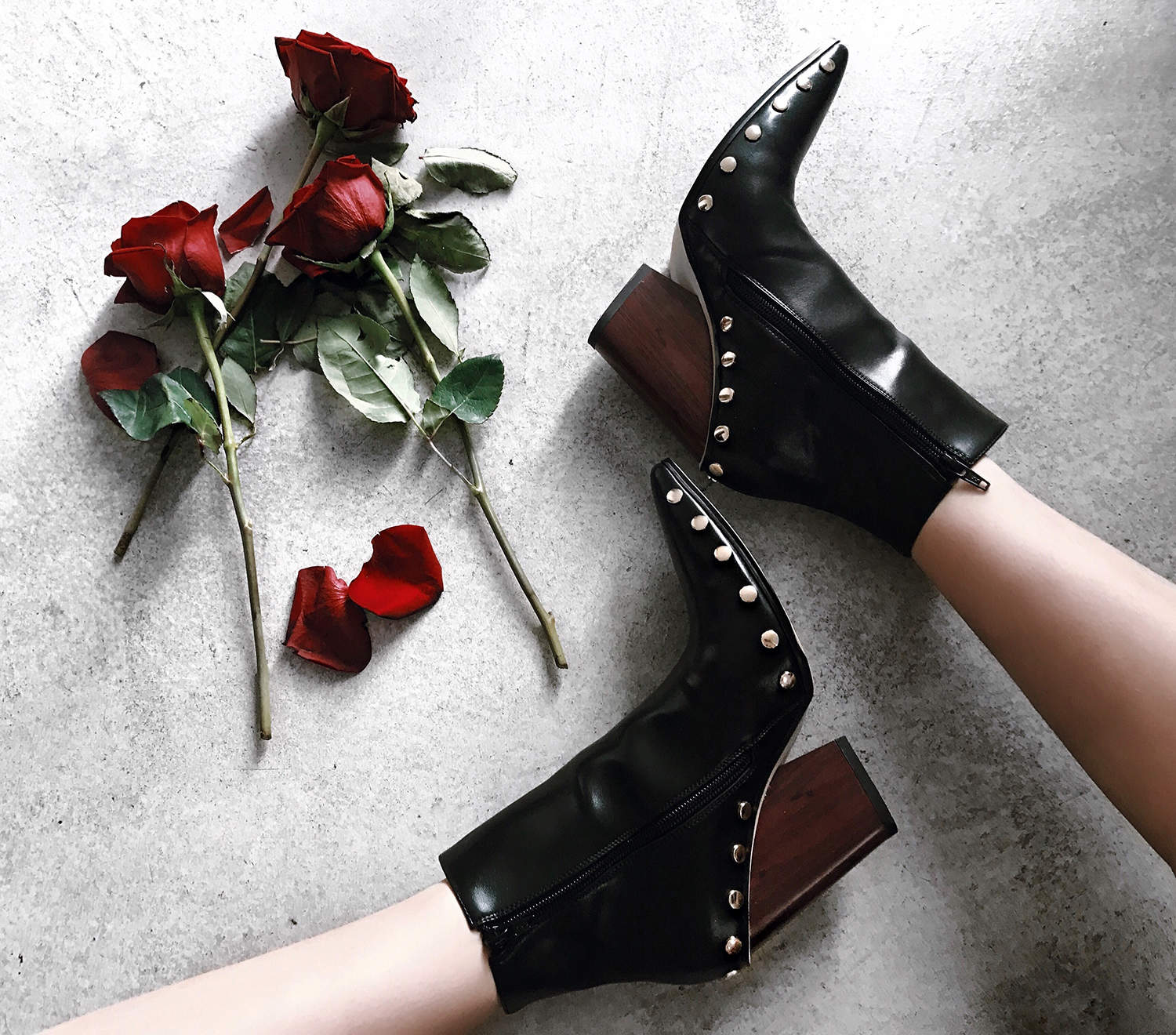 this & that, jessica buurman, studded ankle boots