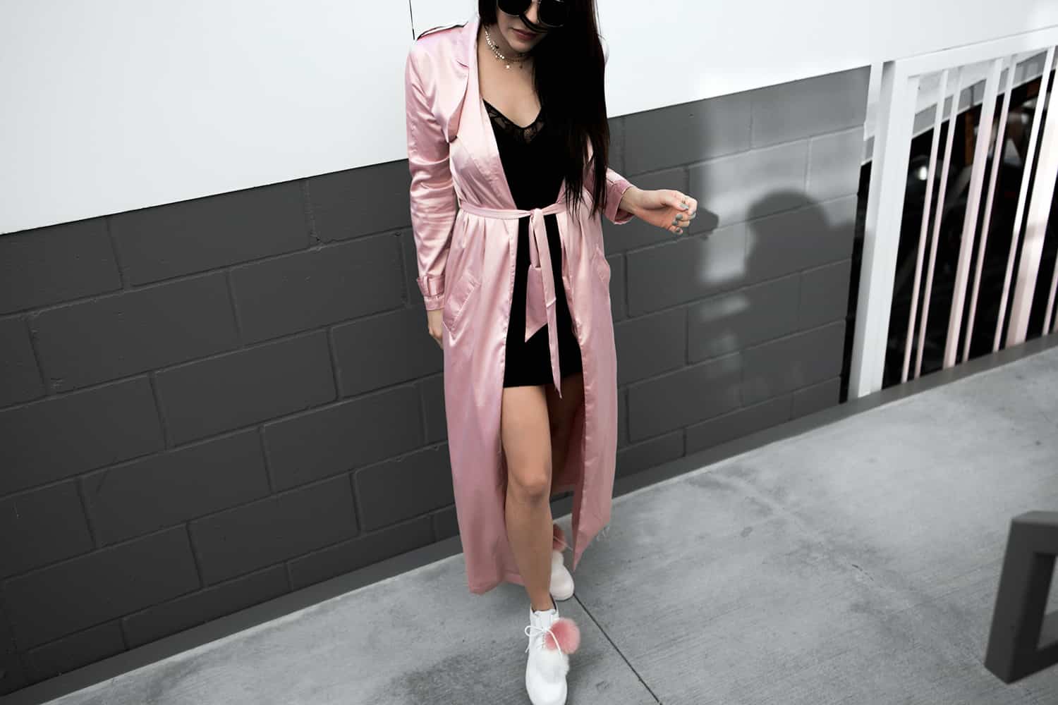 fashionlush, style blogger, pink duster coat