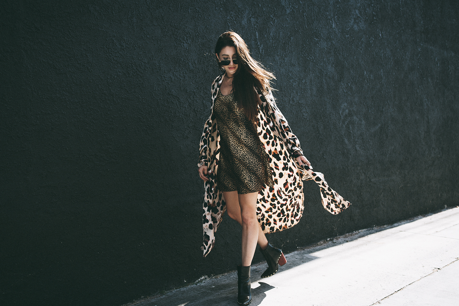 erica stolman leopard slip dress