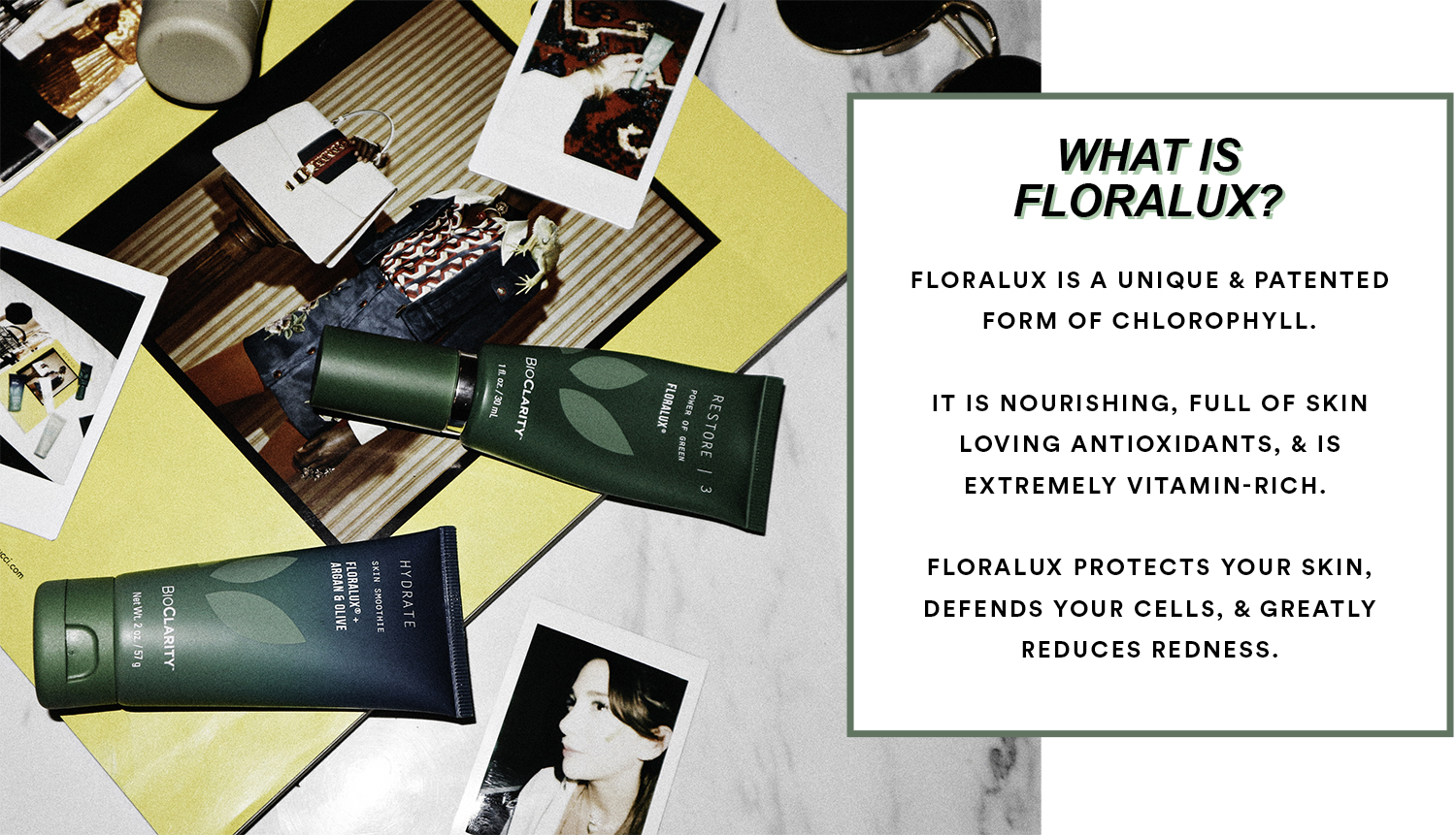 bioclarity skincare floralux, fashionlush