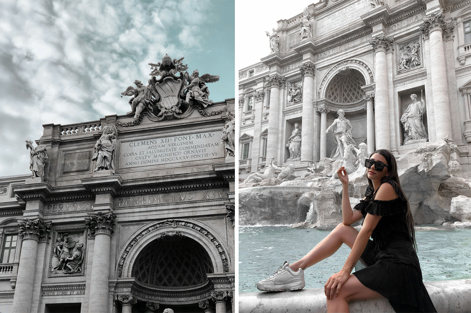 fashionlush, guide to rome, fashion blogger, trevi fountain