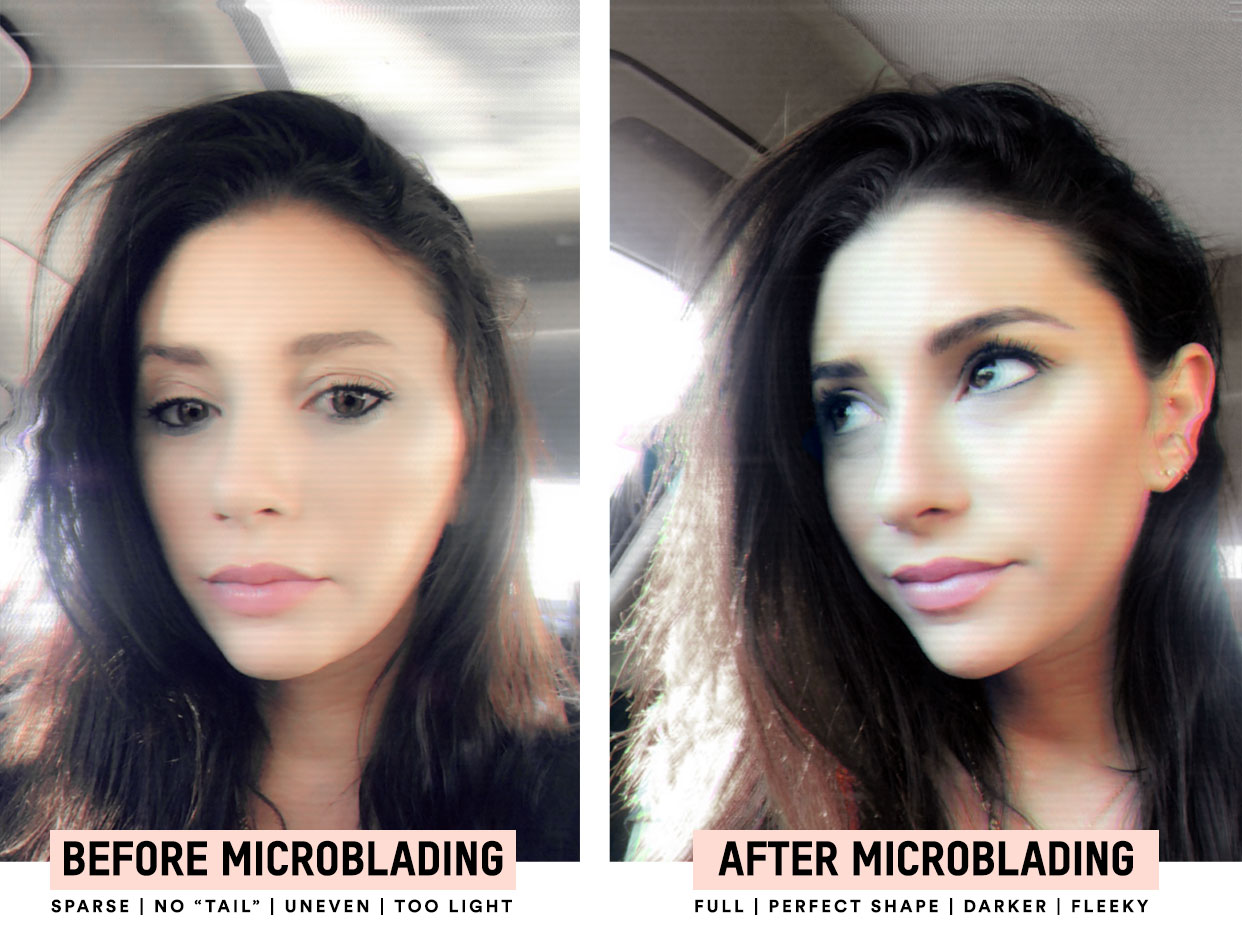 fashionlush, microblading experience, microblading before & after